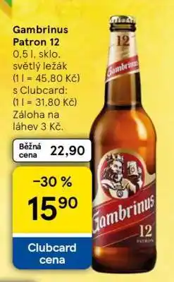 Tesco Gambrinus Patron 12 nabídka
