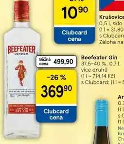 Tesco Beefeater Gin nabídka
