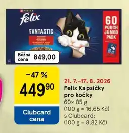 Tesco Felix kapsičky pro kočky nabídka
