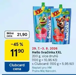 Tesco Hello Svačinka XXL nabídka