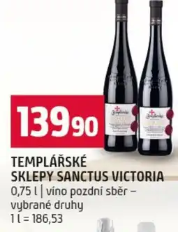 Terno Templářské sklepy sanctus victoria nabídka