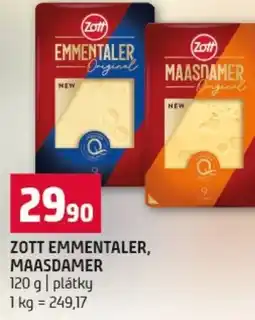 Terno Zott emmentaler, maasdamer nabídka