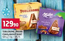 Terno Toblerone, milka čokoládový dort nabídka