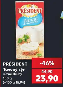Kaufland PRÉSIDENT Tavený sýr nabídka