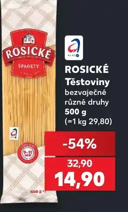 Kaufland ROSICKÉ Těstoviny bezvaječné nabídka