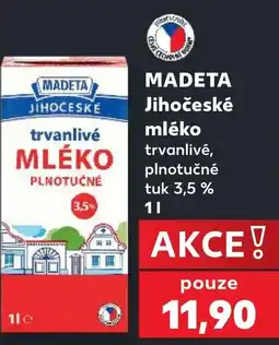 Kaufland MADETA Jihočeské mléko nabídka
