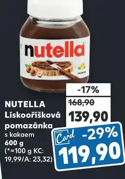 Kaufland NUTELLA Lískooříšková pomazánka nabídka