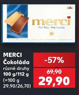 Kaufland MERCI Čokoláda nabídka