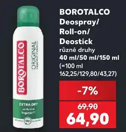 Kaufland BOROTALCO Deospray/ Roll-on/ Deostick nabídka