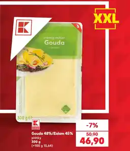 Kaufland Gouda 48%/Eidam 45% plátky nabídka