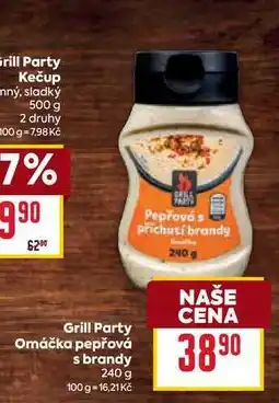 Billa Grill Party Omáčka pepřová s brandy nabídka