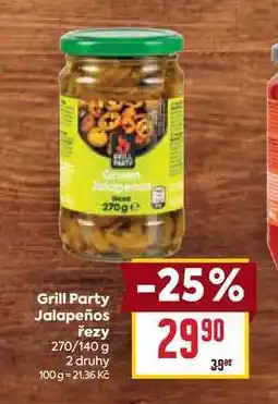 Billa Grill Party Jalapeños řezy 270/140 g nabídka