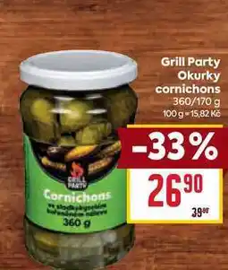 Billa Grill Party Okurky cornichons 360/170 g nabídka