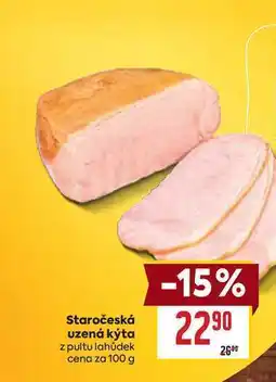 Billa Staročeská uzená kýta z pultu lahůdek cena za nabídka