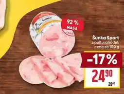 Billa Šunka Sport z pultu lahůdek cena za nabídka