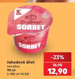 Kaufland Jahodová dřeň zmrzlina nabídka
