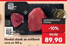 Kaufland Hovězí steak ze svíčkové nabídka