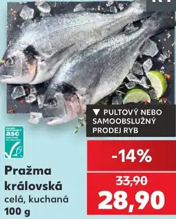 Kaufland Pražma královská celá, kuchaná nabídka