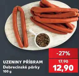 Kaufland UZENINY PŘÍBRAM Debrecínské párky nabídka
