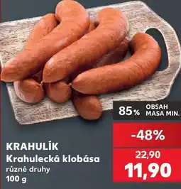 Kaufland KRAHULIK Krahulecká klobása nabídka