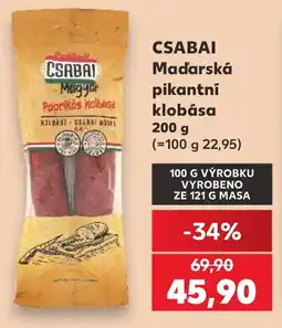 Kaufland CSABAI Maďarská pikantní klobása nabídka