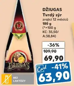 Kaufland DŽIUGAS Tvrdý sýr nabídka