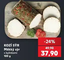 Kaufland KOZÍ SÝR Měkký sýr s bylinkami nabídka