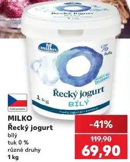 Kaufland MILKO Řecký jogurt nabídka