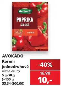 Kaufland AVOKÁDO Koření jednodruhové nabídka