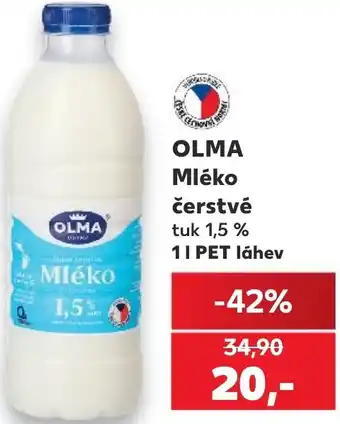 Kaufland OLMA Mléko čerstvé nabídka