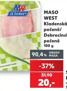Kaufland MASO WEST Kladenská pečeně/ Debrecínská pečeně nabídka