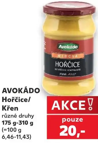 Kaufland AVOKÁDO Hořčice/ Křen nabídka