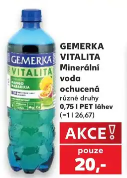 Kaufland GEMERKA VITALITA Minerální voda ochucená nabídka