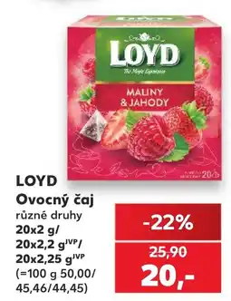 Kaufland LOYD Ovocný čaj nabídka