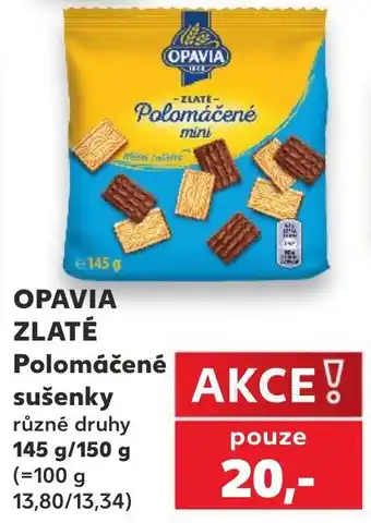 Kaufland OPAVIA ZLATÉ Polomáčené sušenky nabídka