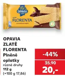 Kaufland OPAVIA ZLATÉ FLORENTA Plněné oplatky nabídka