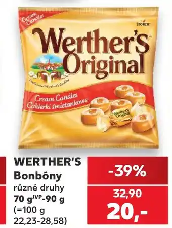 Kaufland WERTHER'S Bonbóny nabídka
