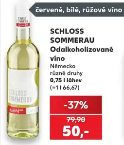 Kaufland SCHLOSS SOMMERAU Odalkoholizované víno nabídka