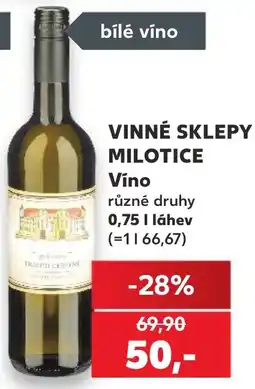 Kaufland VINNÉ SKLEPY MILOTICE Víno nabídka