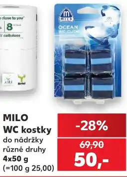 Kaufland MILO WC kostky do nádržky nabídka