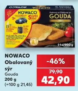 Kaufland NOWACO Obalovaný sýr Gouda nabídka