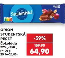 Kaufland ORION STUDENTSKÁ PEČEŤ Čokoláda nabídka