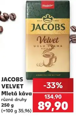 Kaufland JACOBS VELVET Mletá káva nabídka