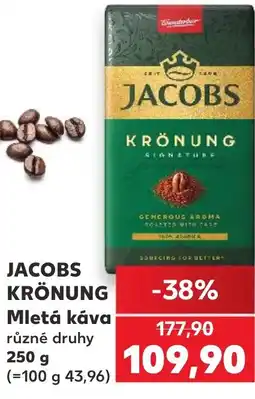 Kaufland JACOBS KRÖNUNG Mletá káva nabídka