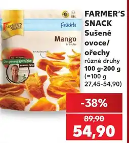 Kaufland FARMER'S SNACK Sušené ovoce/ ořechy nabídka