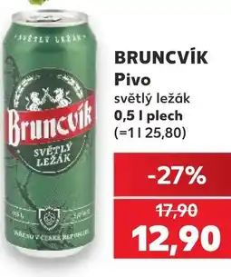 Kaufland BRUNCVÍK Pivo světlý ležák nabídka