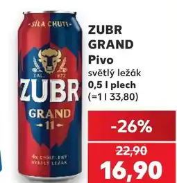 Kaufland ZUBR GRAND Pivo nabídka