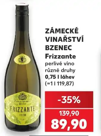 Kaufland ZÁMECKÉ VINAŘSTVÍ BZENEC Frizzante nabídka