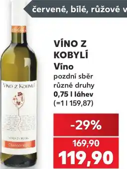 Kaufland VNO Z KOBYLI Vino nabídka