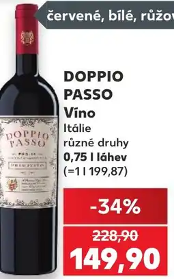 Kaufland DOPPIO PASSO Vino nabídka